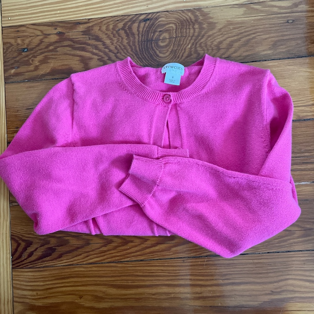 Pink crewcuts cardigan